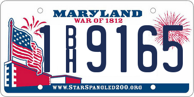 MD license plate 1BH9165