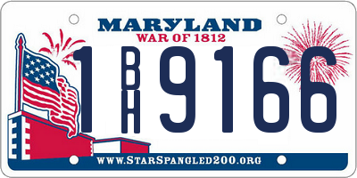 MD license plate 1BH9166