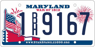 MD license plate 1BH9167