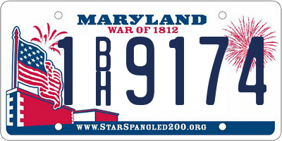 MD license plate 1BH9174