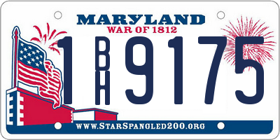 MD license plate 1BH9175