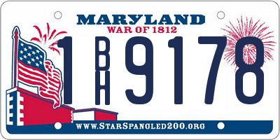 MD license plate 1BH9178