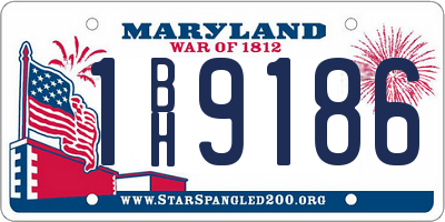 MD license plate 1BH9186