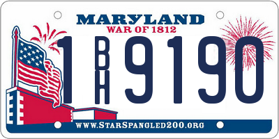 MD license plate 1BH9190
