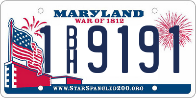 MD license plate 1BH9191