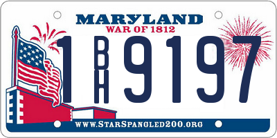 MD license plate 1BH9197