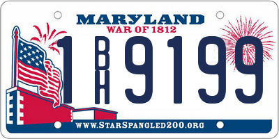 MD license plate 1BH9199