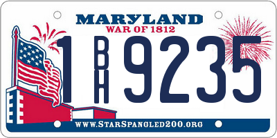 MD license plate 1BH9235