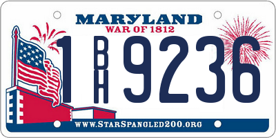 MD license plate 1BH9236