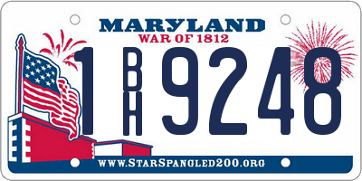 MD license plate 1BH9248