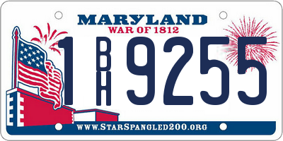 MD license plate 1BH9255