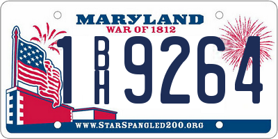 MD license plate 1BH9264