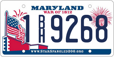 MD license plate 1BH9268