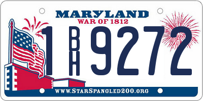 MD license plate 1BH9272