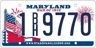MD license plate 1BH9770