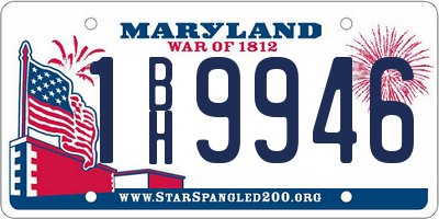 MD license plate 1BH9946