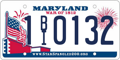 MD license plate 1BI0132