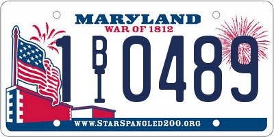 MD license plate 1BI0489