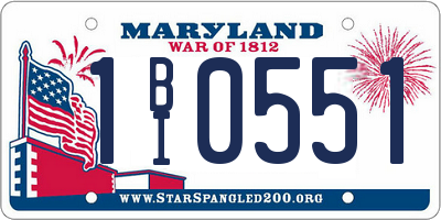 MD license plate 1BI0551
