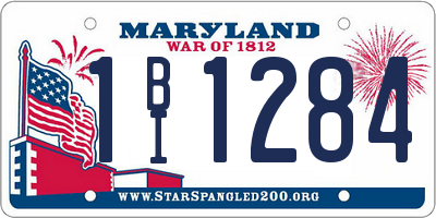 MD license plate 1BI1284
