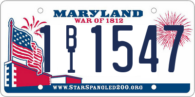 MD license plate 1BI1547