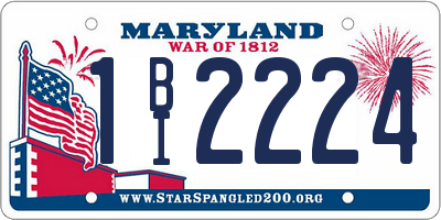 MD license plate 1BI2224