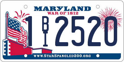 MD license plate 1BI2520