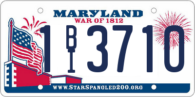 MD license plate 1BI3710