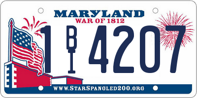 MD license plate 1BI4207