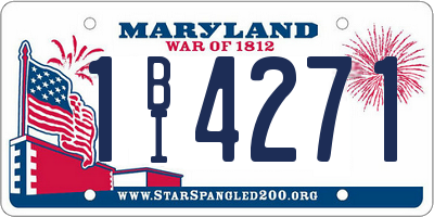 MD license plate 1BI4271
