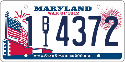 MD license plate 1BI4372