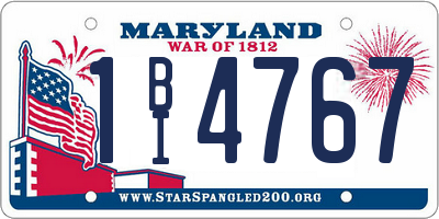 MD license plate 1BI4767