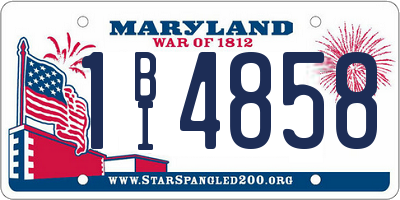MD license plate 1BI4858