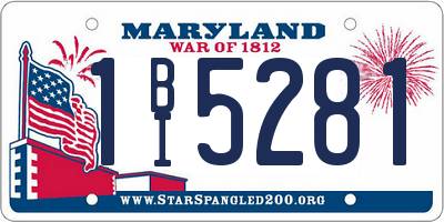 MD license plate 1BI5281