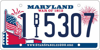 MD license plate 1BI5307