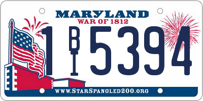 MD license plate 1BI5394
