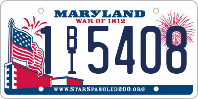 MD license plate 1BI5408