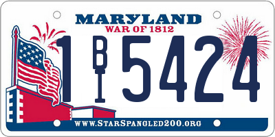 MD license plate 1BI5424