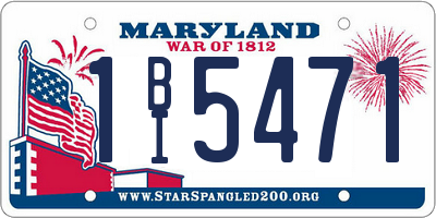 MD license plate 1BI5471