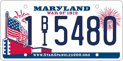 MD license plate 1BI5480