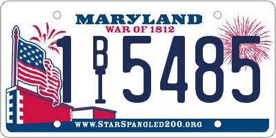 MD license plate 1BI5485