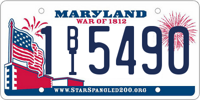 MD license plate 1BI5490