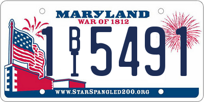 MD license plate 1BI5491