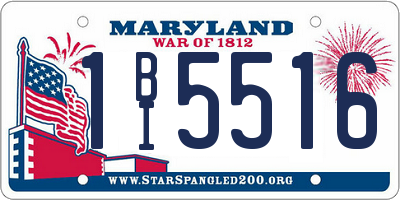 MD license plate 1BI5516
