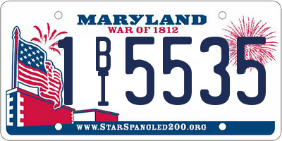 MD license plate 1BI5535