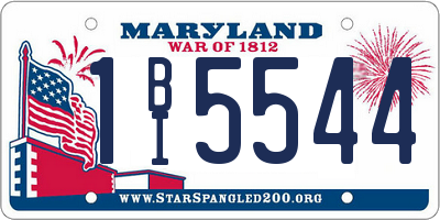 MD license plate 1BI5544
