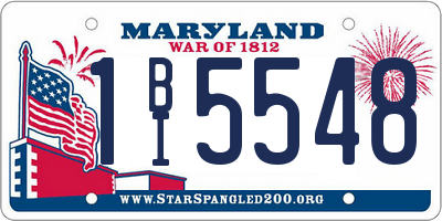 MD license plate 1BI5548