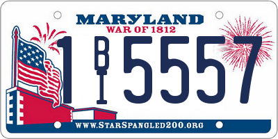 MD license plate 1BI5557