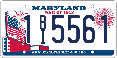 MD license plate 1BI5561