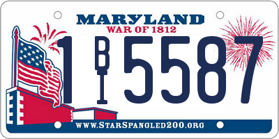 MD license plate 1BI5587